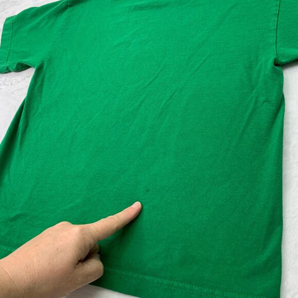 Famous Stars & Straps Mens Medium Tee Shirt Green White Large Logo Short Sleeve - Picture 7 of 7